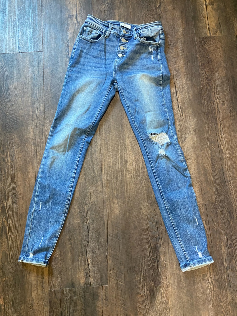 KanCan Blue Denim Jeans with Contrast Stitching